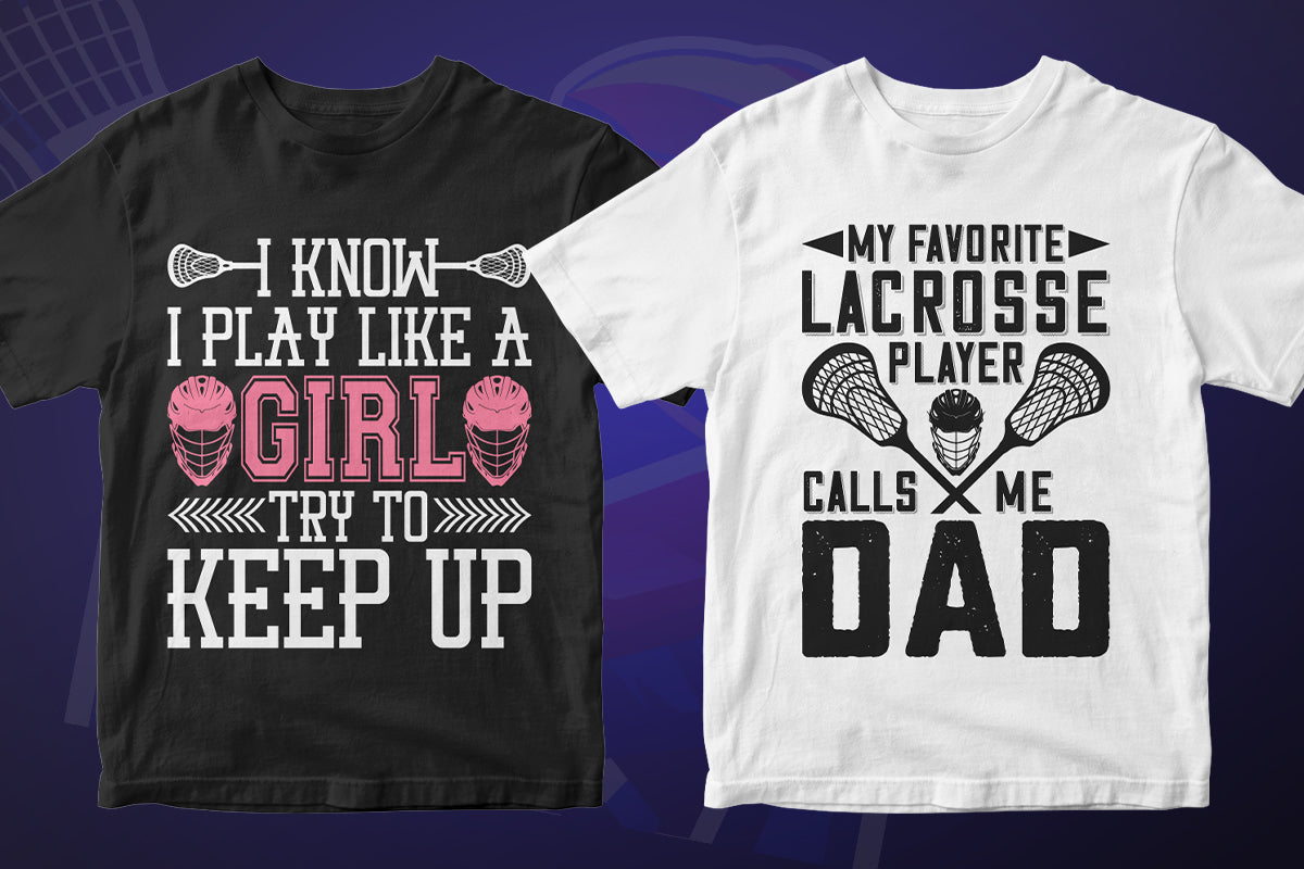 Lacrosse 50 Editable T-shirt Designs Bundle Part 2