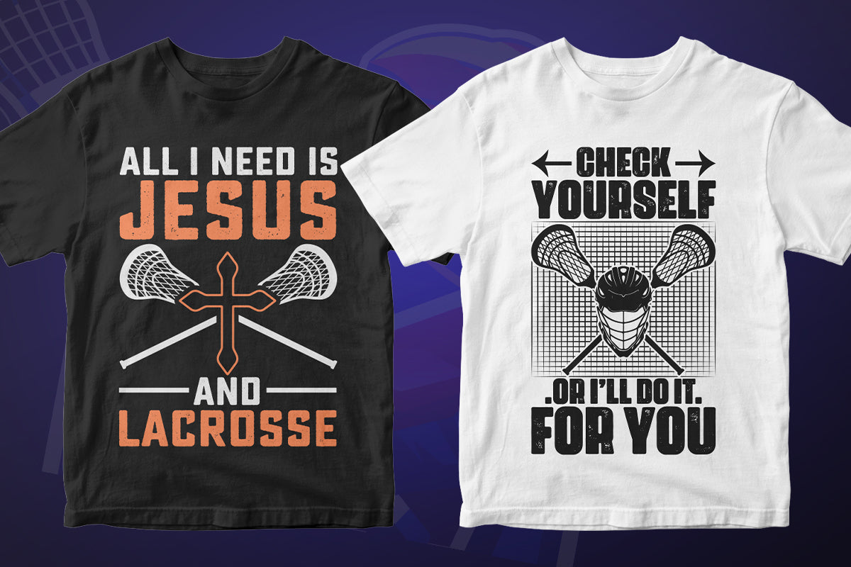 Lacrosse 50 Editable T-shirt Designs Bundle Part 2