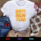 Happy New Year 2 Editable T-Shirt Design in Ai Svg Eps Files
