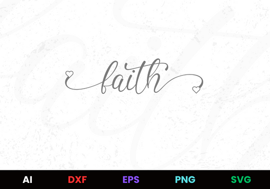 Heart To Faith Editable Design in Ai Svg Eps Files