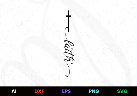 Cross To Faith Editable in Ai Svg Eps Files