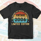 16 Years Of Being Awesome Vintage 2006 Limited Edition 16th Birthday Editable Vector T-shirt Designs Svg Files