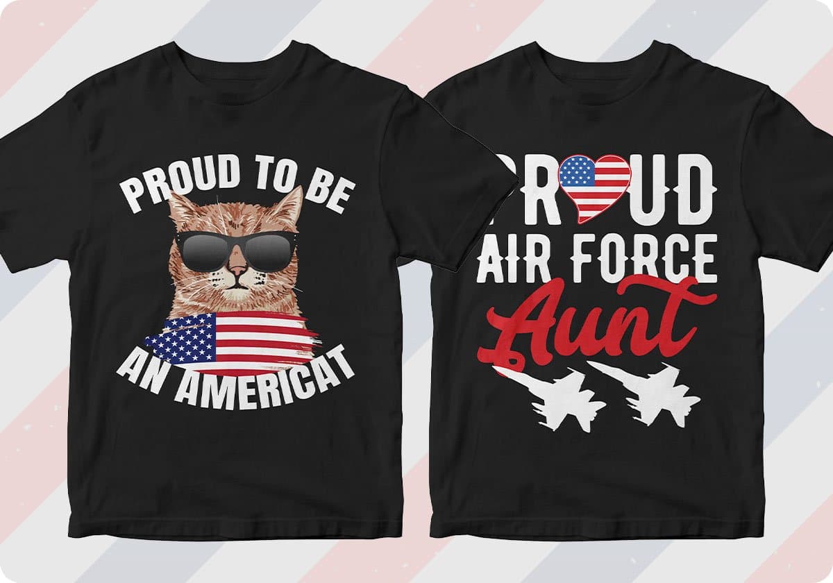 4th of July 50 Editable T-shirt Designs Bundle Part 1