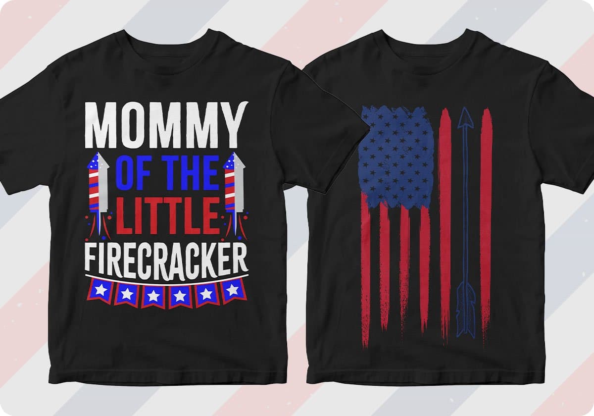 4th of July 50 Editable T-shirt Designs Bundle Part 1