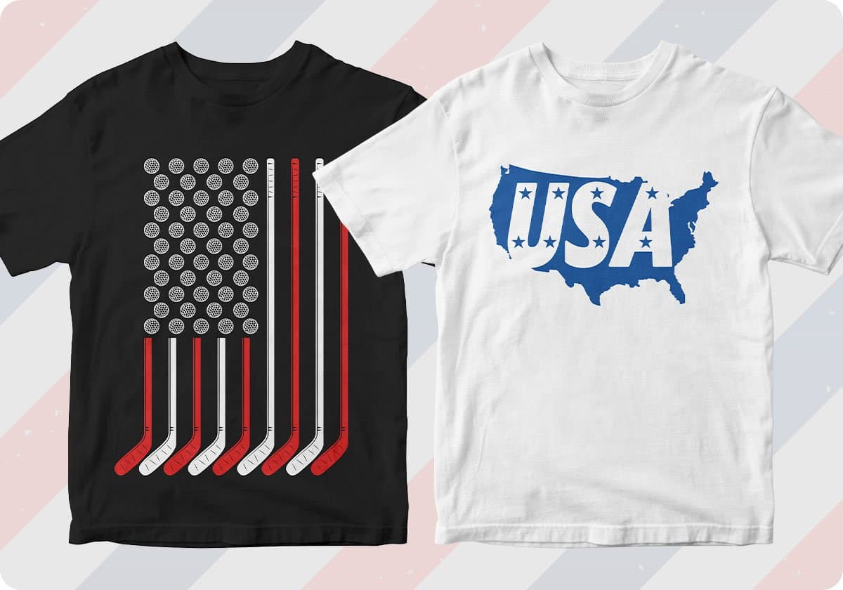 4th of July 50 Editable T-shirt Designs Bundle Part 1
