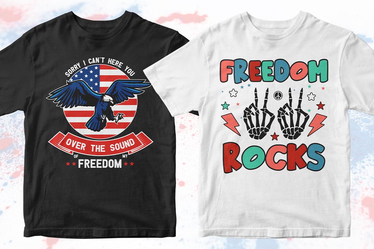 4th of July 50 Vector T shirt Designs Bundle Part 2