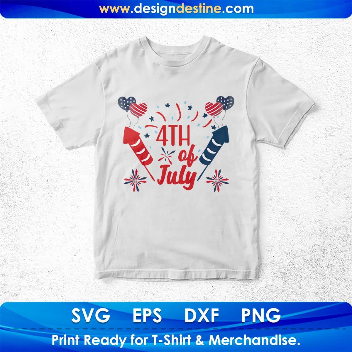 4th of July USA T shirt Design In Svg Png Cutting Printable Files