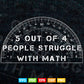 5 Out of 4 Math Struggle With Math Mathematic Svg File