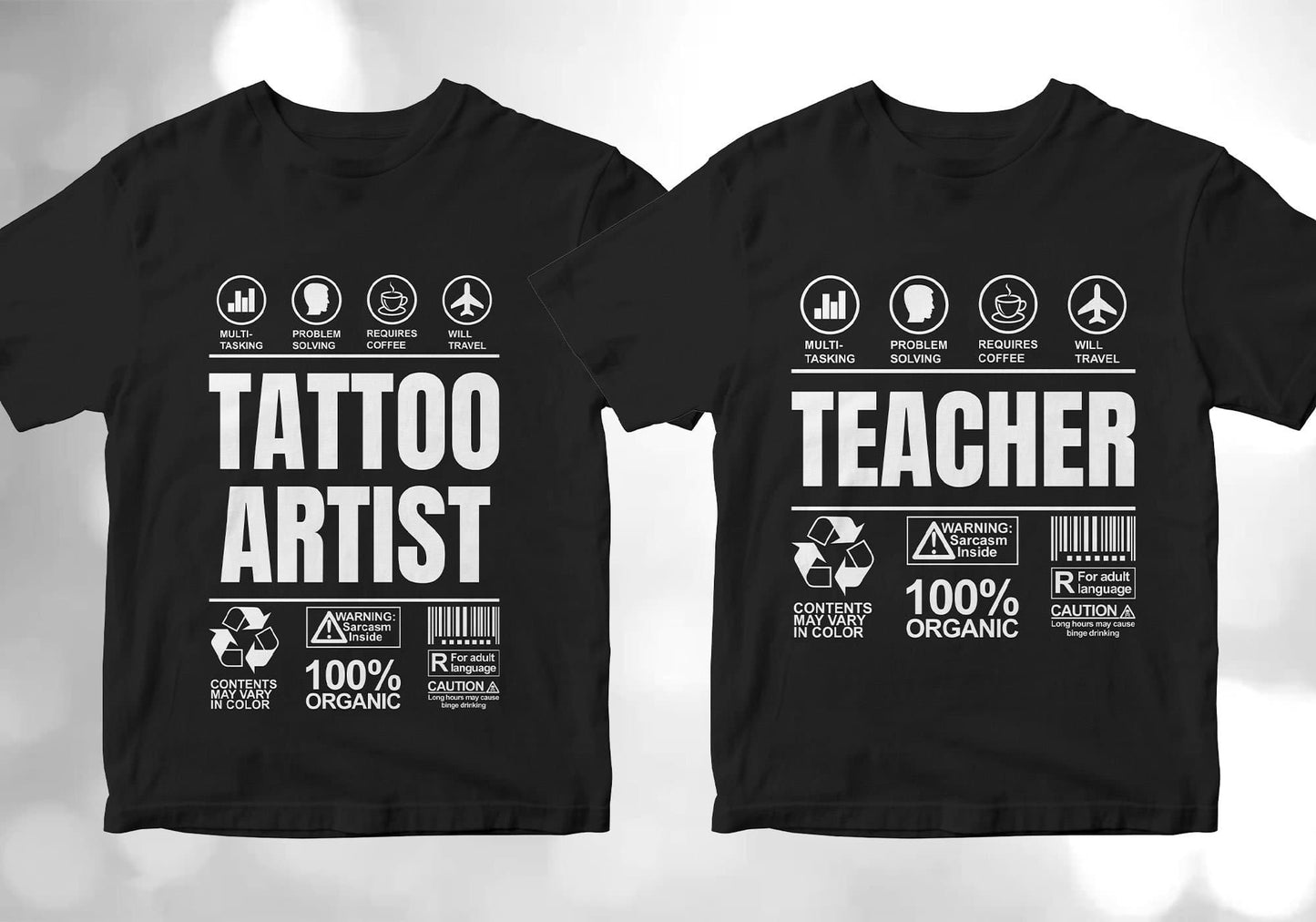 50 Funny Sarcastic Unique Gift For Professions Editable Vector T-shirt Designs Bundle