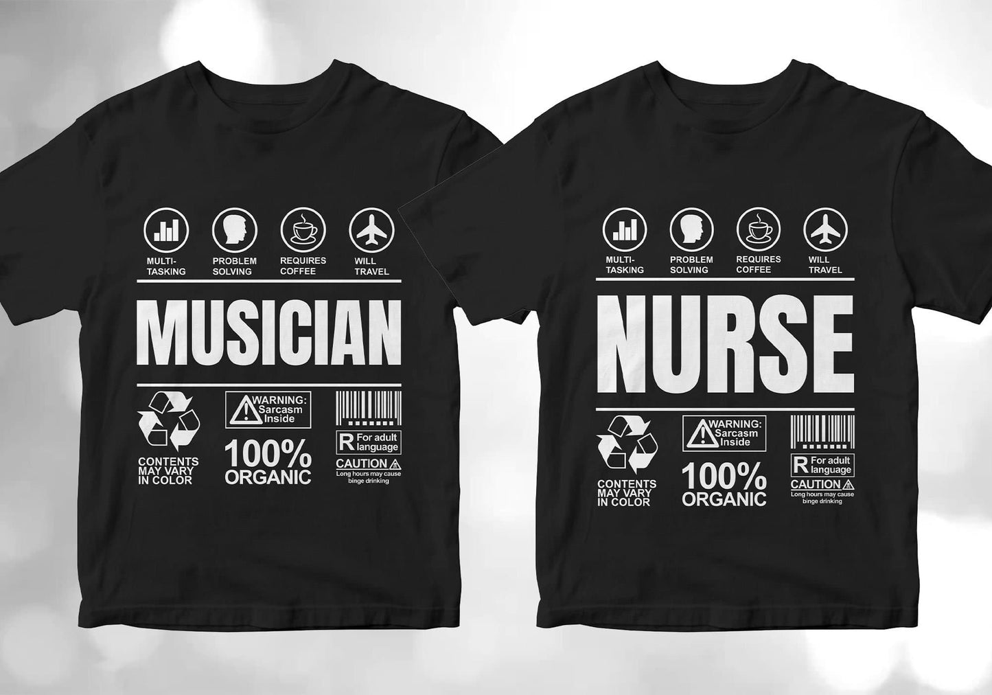 50 Funny Sarcastic Unique Gift For Professions Editable Vector T-shirt Designs Bundle