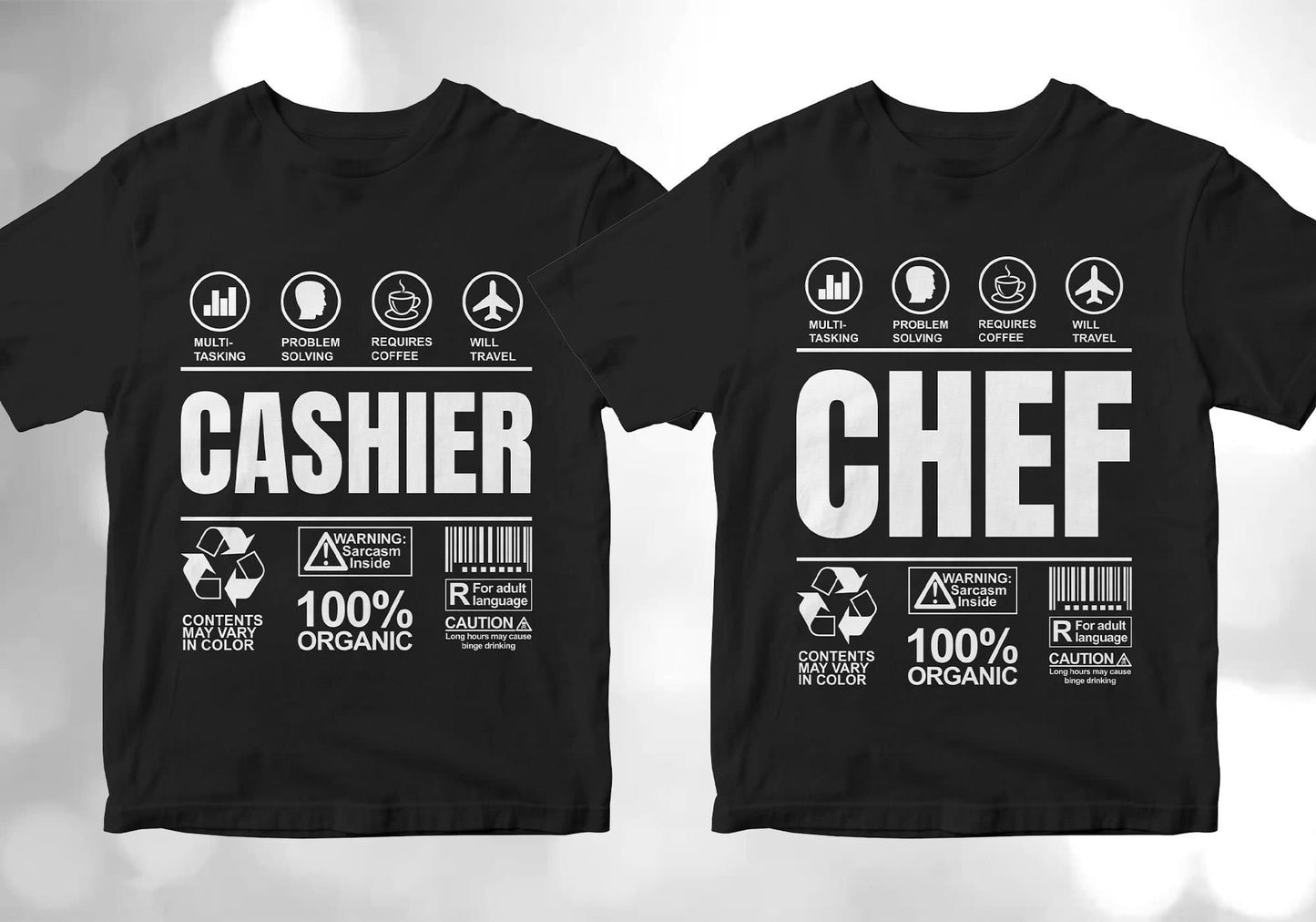 50 Funny Sarcastic Unique Gift For Professions Editable Vector T-shirt Designs Bundle