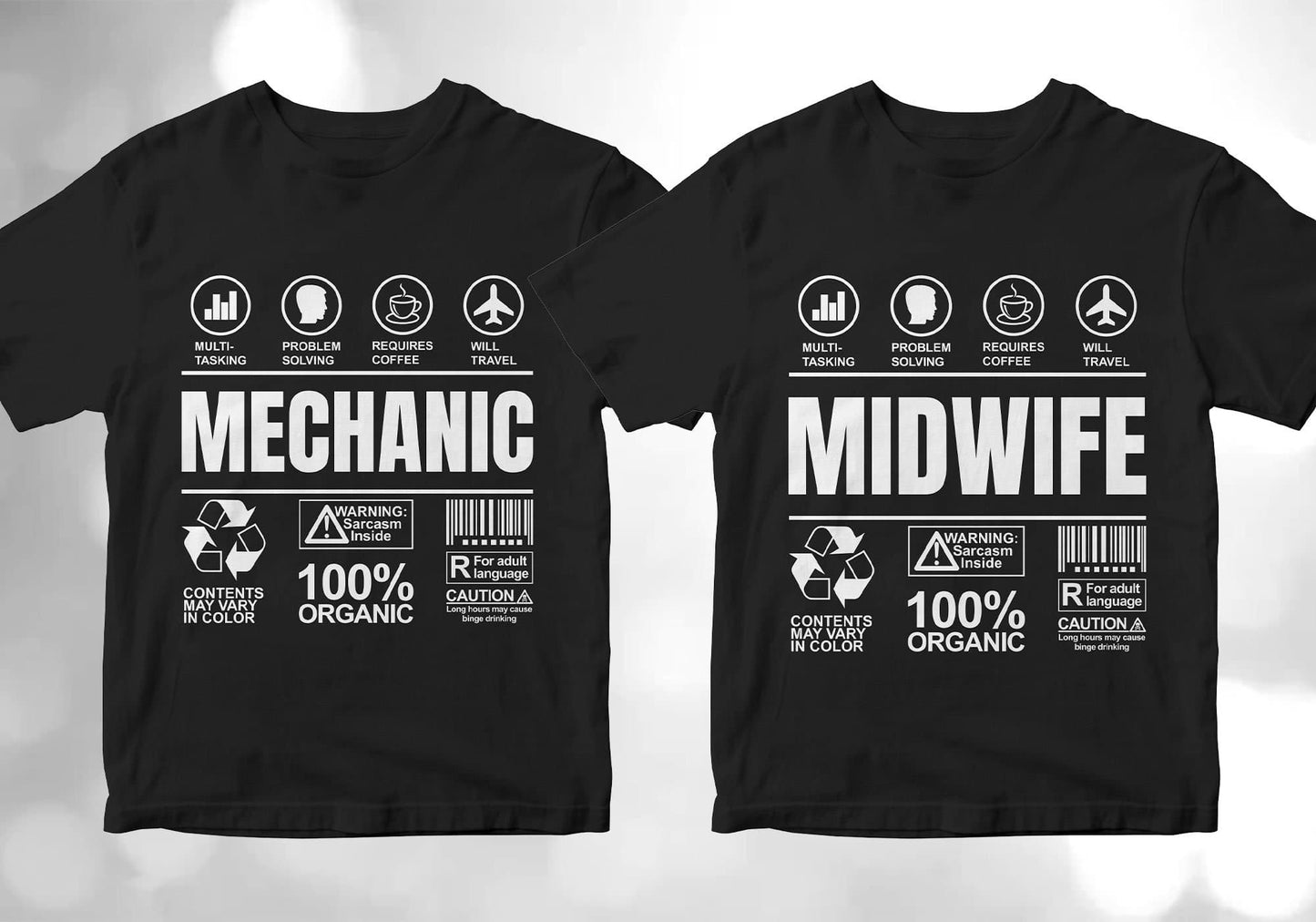 50 Funny Sarcastic Unique Gift For Professions Editable Vector T-shirt Designs Bundle