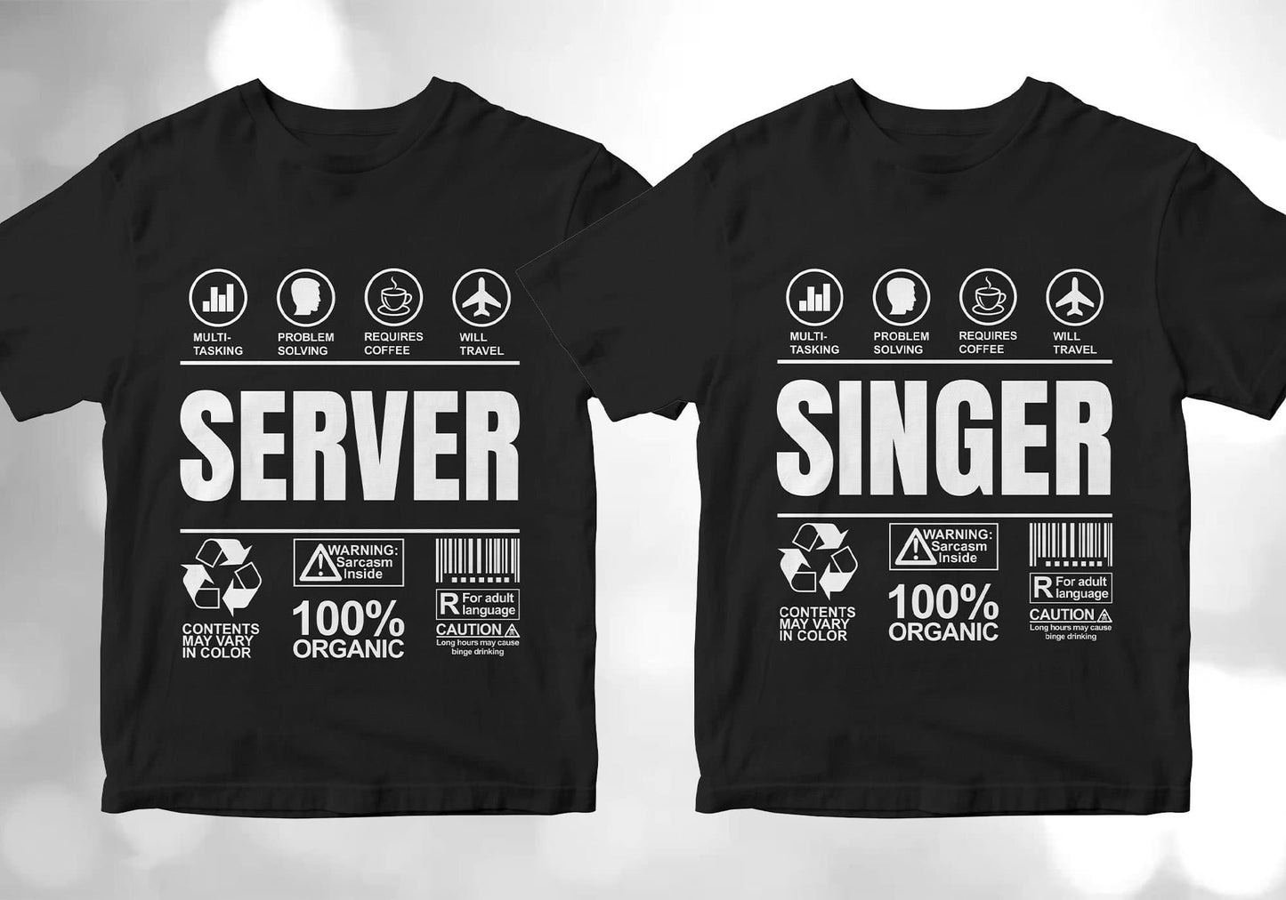 50 Funny Sarcastic Unique Gift For Professions Editable Vector T-shirt Designs Bundle