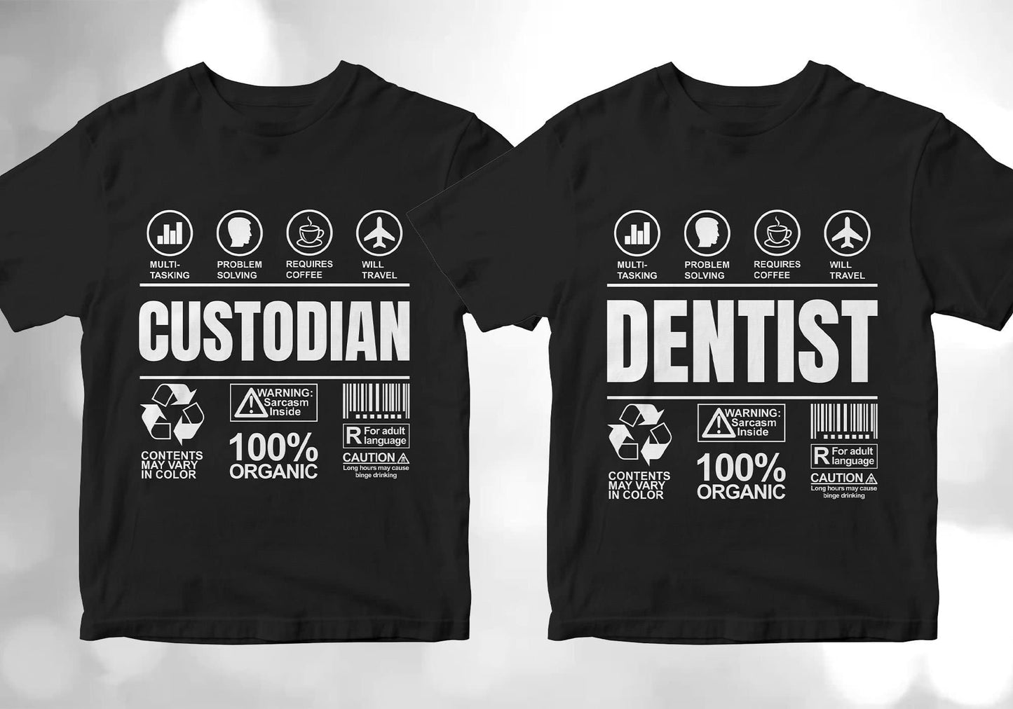 50 Funny Sarcastic Unique Gift For Professions Editable Vector T-shirt Designs Bundle