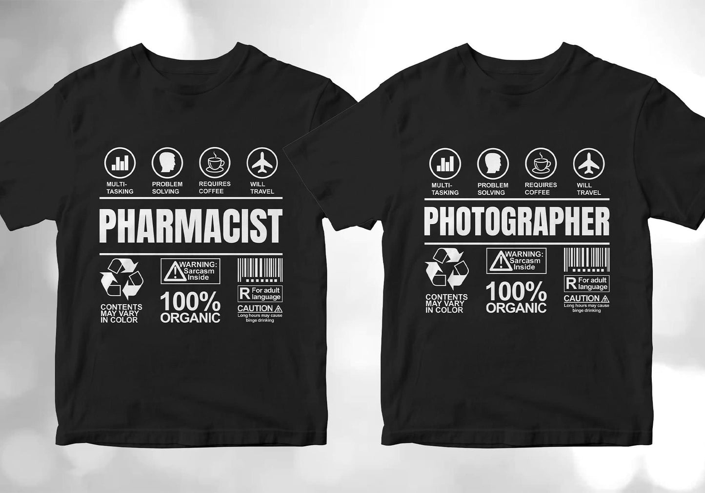 50 Funny Sarcastic Unique Gift For Professions Editable Vector T-shirt Designs Bundle