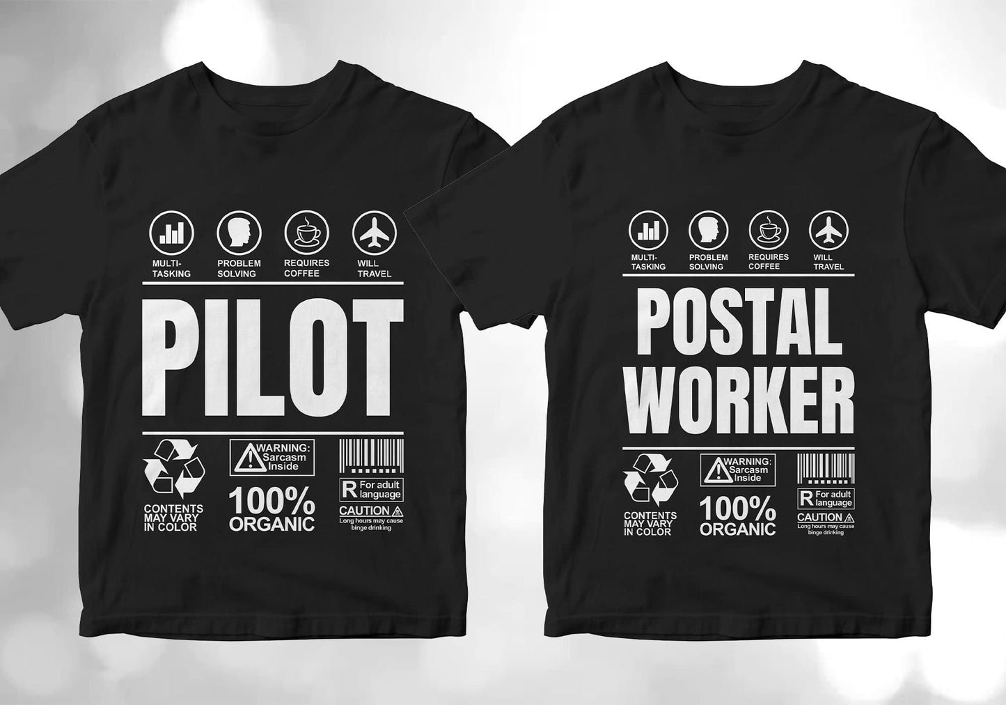 50 Funny Sarcastic Unique Gift For Professions Editable Vector T-shirt Designs Bundle