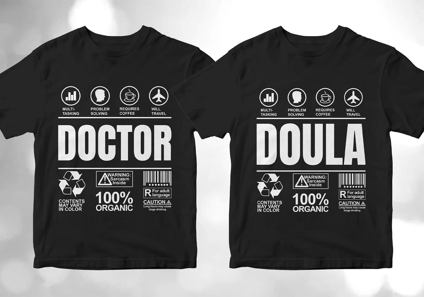 50 Funny Sarcastic Unique Gift For Professions Editable Vector T-shirt Designs Bundle