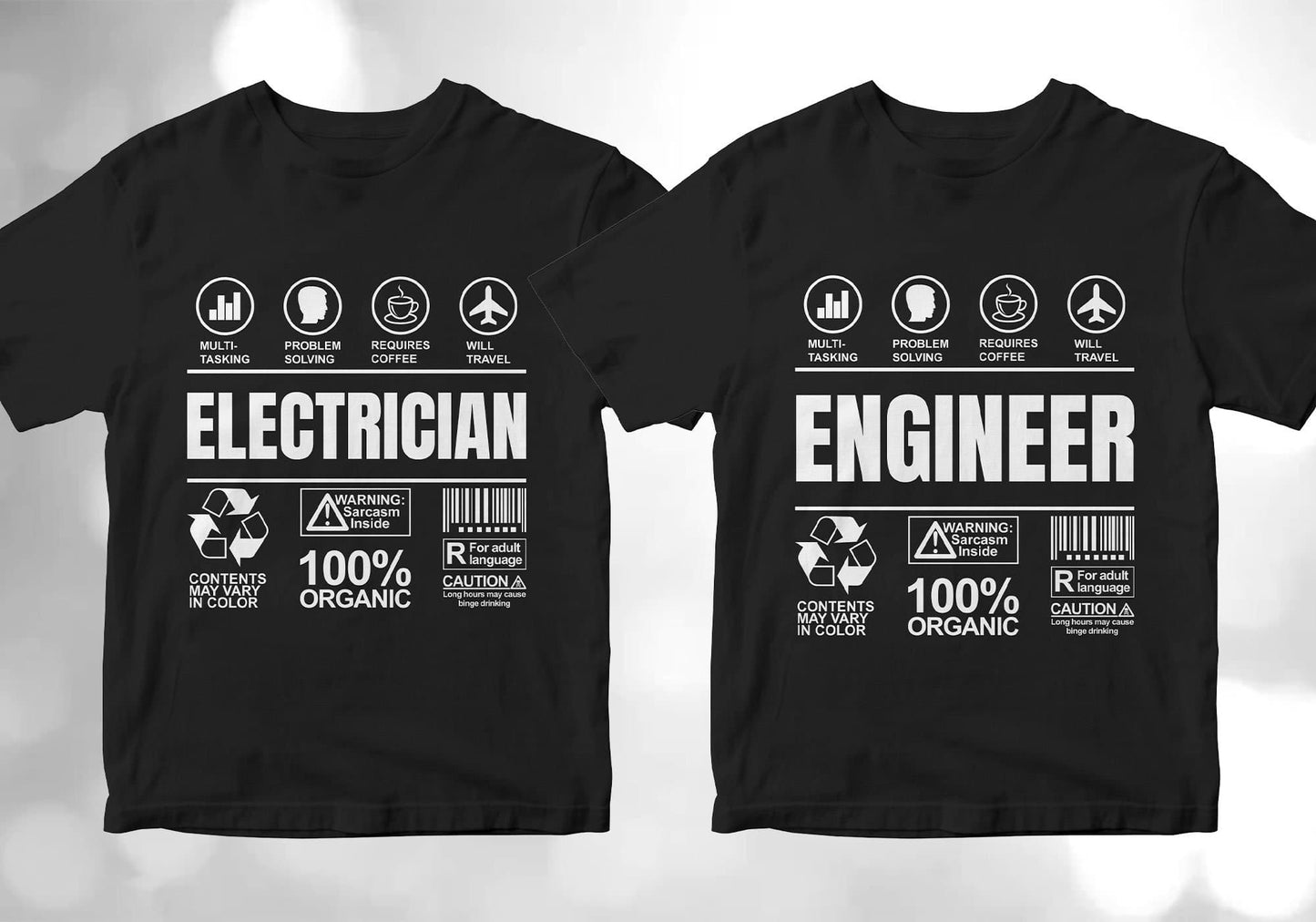 50 Funny Sarcastic Unique Gift For Professions Editable Vector T-shirt Designs Bundle