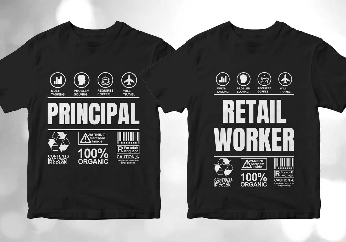 50 Funny Sarcastic Unique Gift For Professions Editable Vector T-shirt Designs Bundle