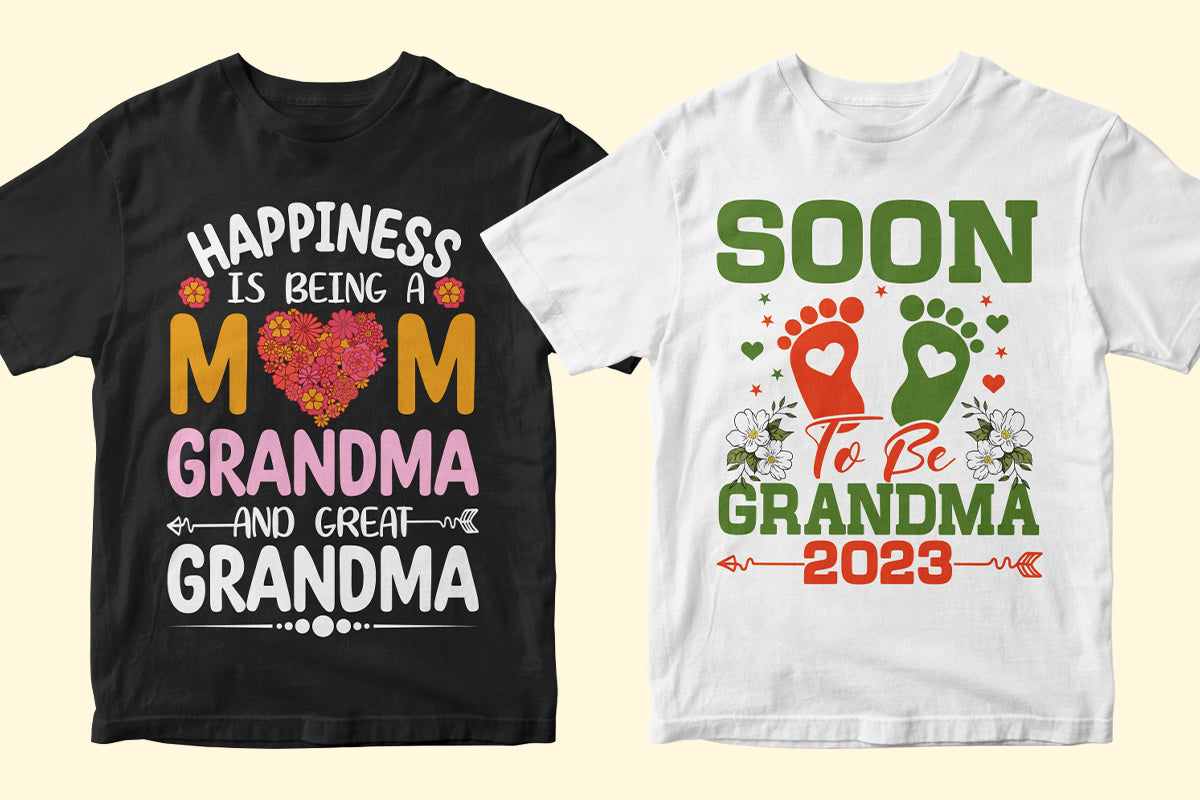 Grandma 50 Editable T-shirt Designs Bundle Part 2