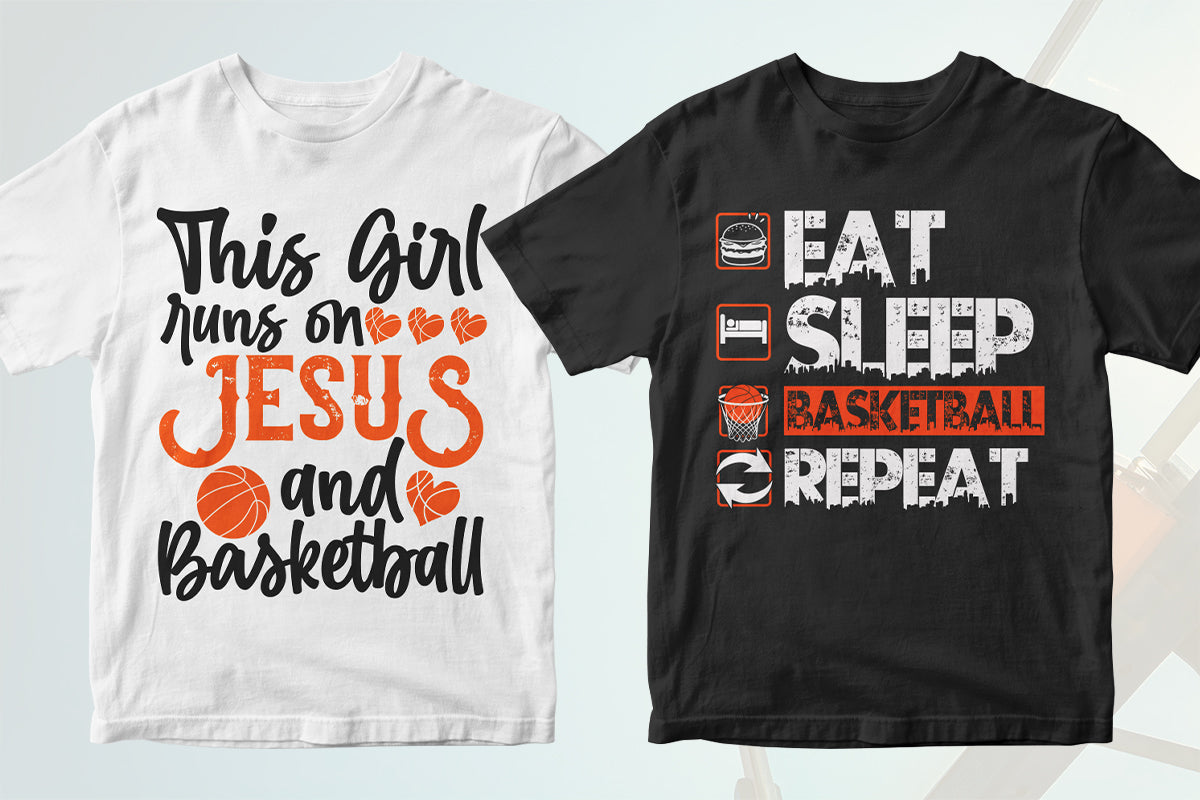 Basketball 50 Editable T-shirt Designs Bundle Part 1