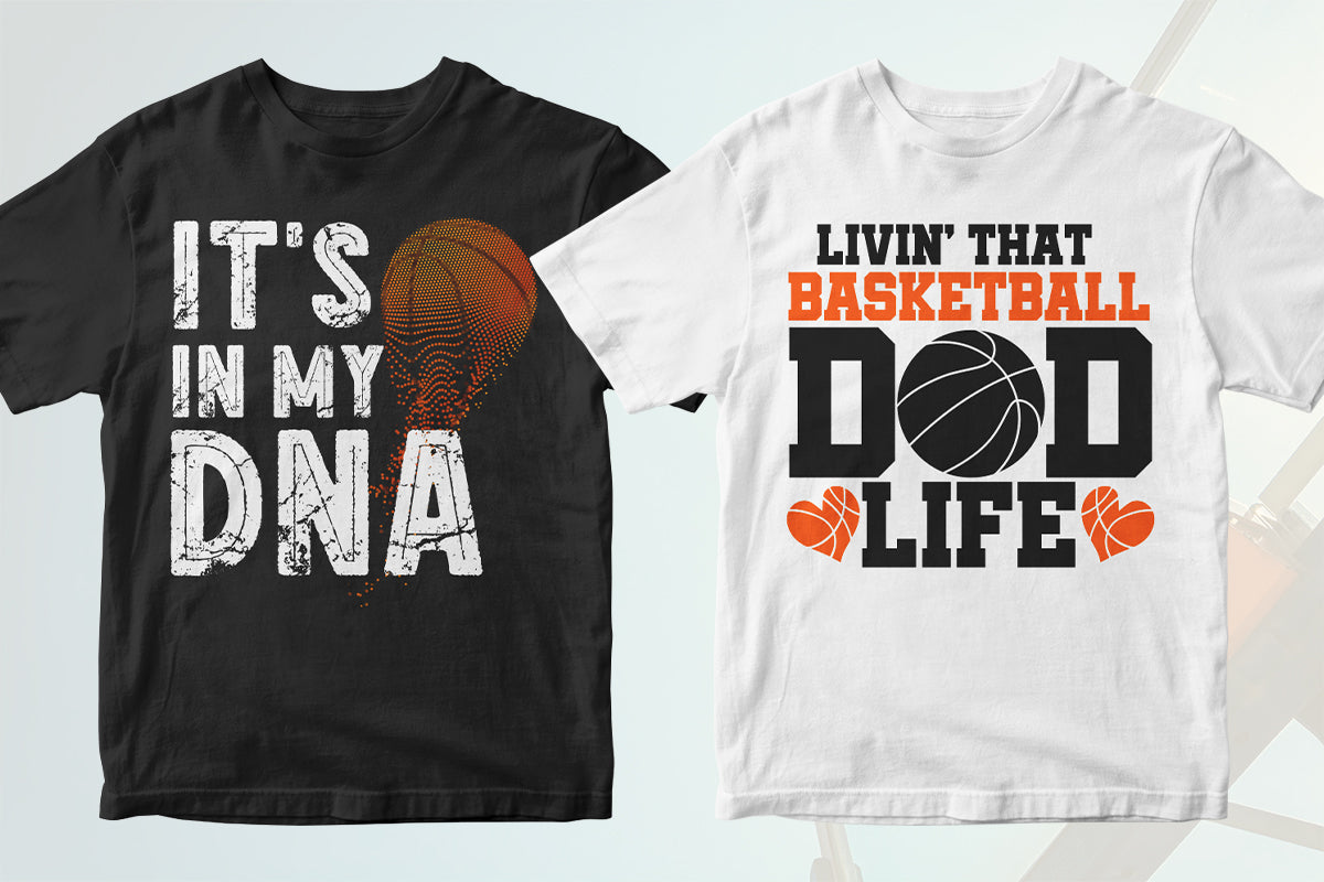 Basketball 50 Editable T-shirt Designs Bundle Part 1