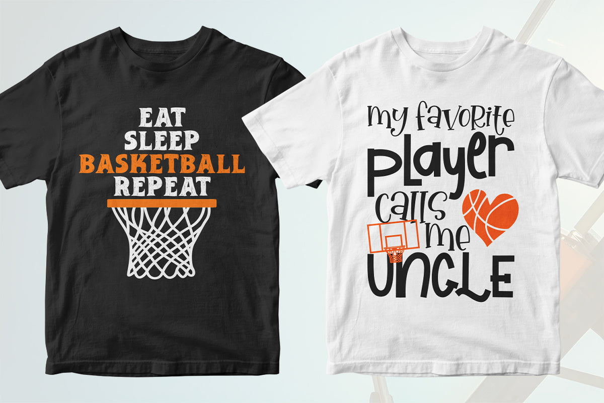 Basketball 50 Editable T-shirt Designs Bundle Part 1