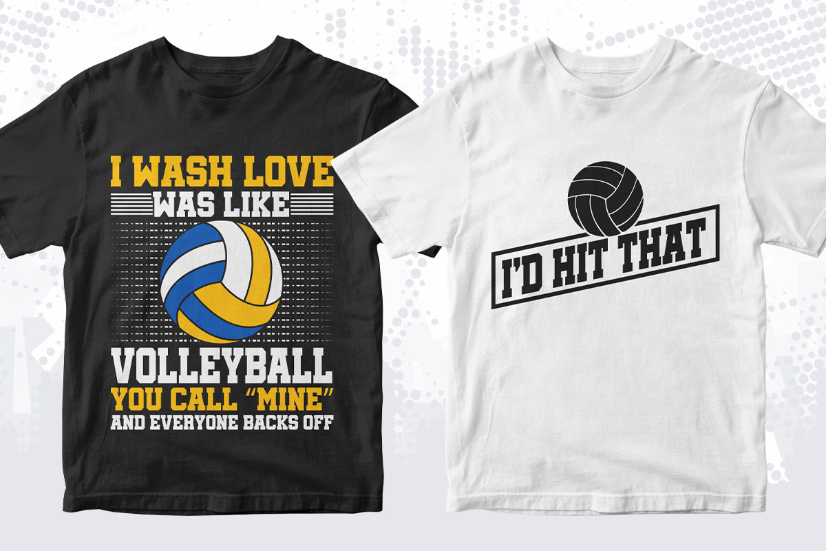 Volleyball 50 Editable T-shirt Designs Bundle Part 1