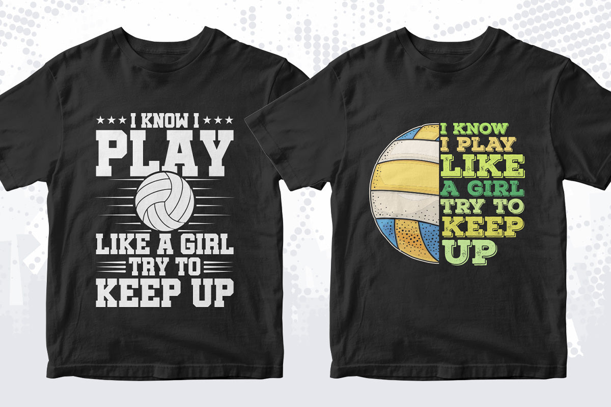 Volleyball 50 Editable T-shirt Designs Bundle Part 1