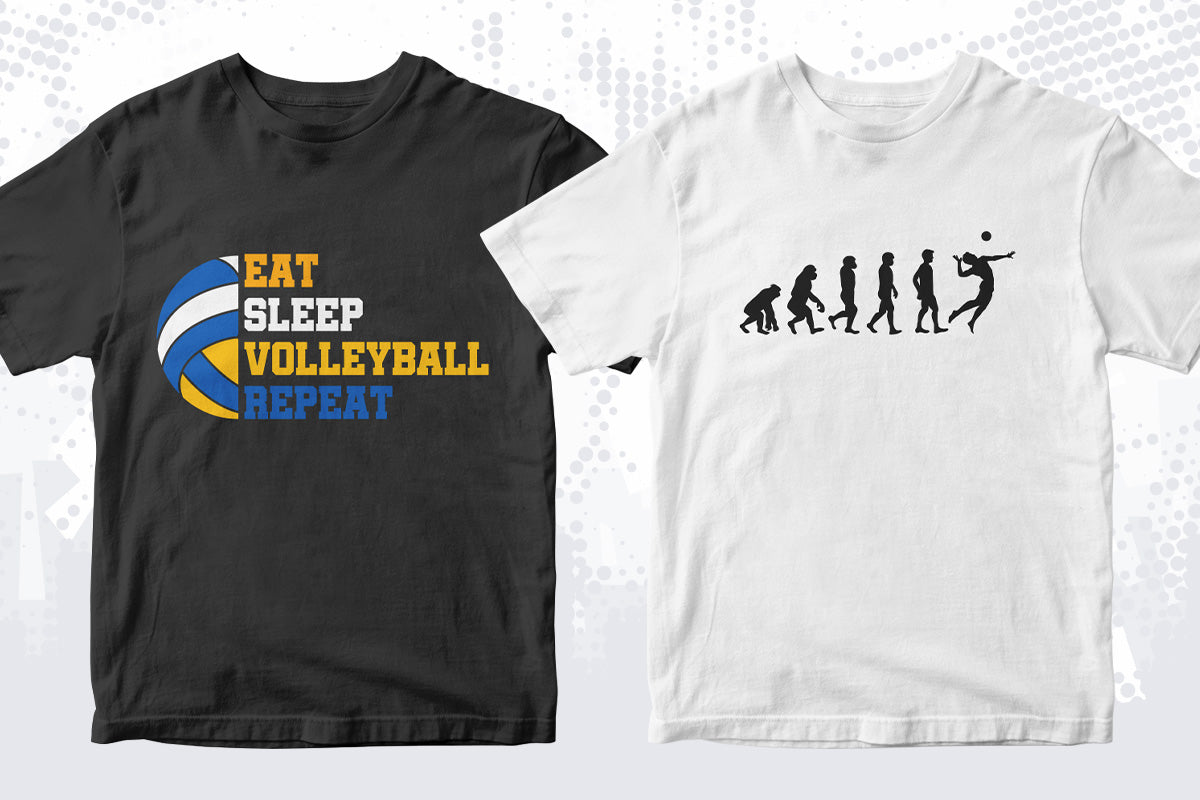 Volleyball 50 Editable T-shirt Designs Bundle Part 1