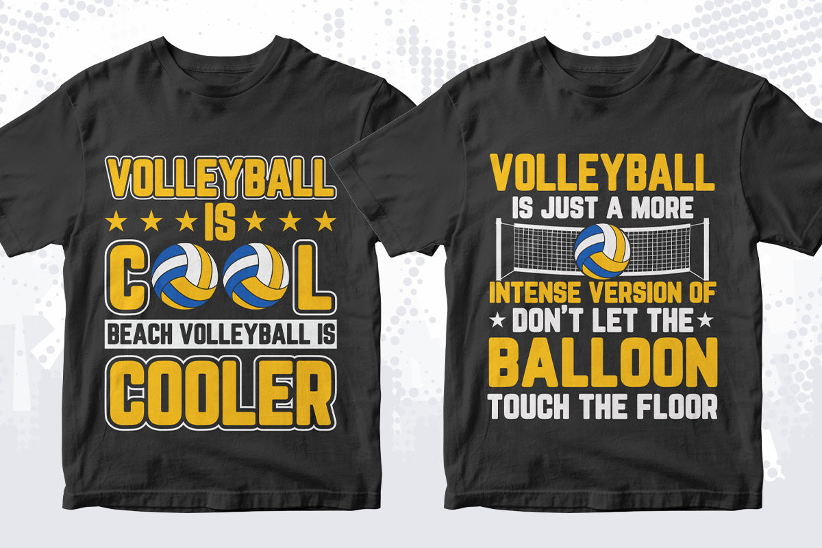 Volleyball 50 Editable T-shirt Designs Bundle Part 1