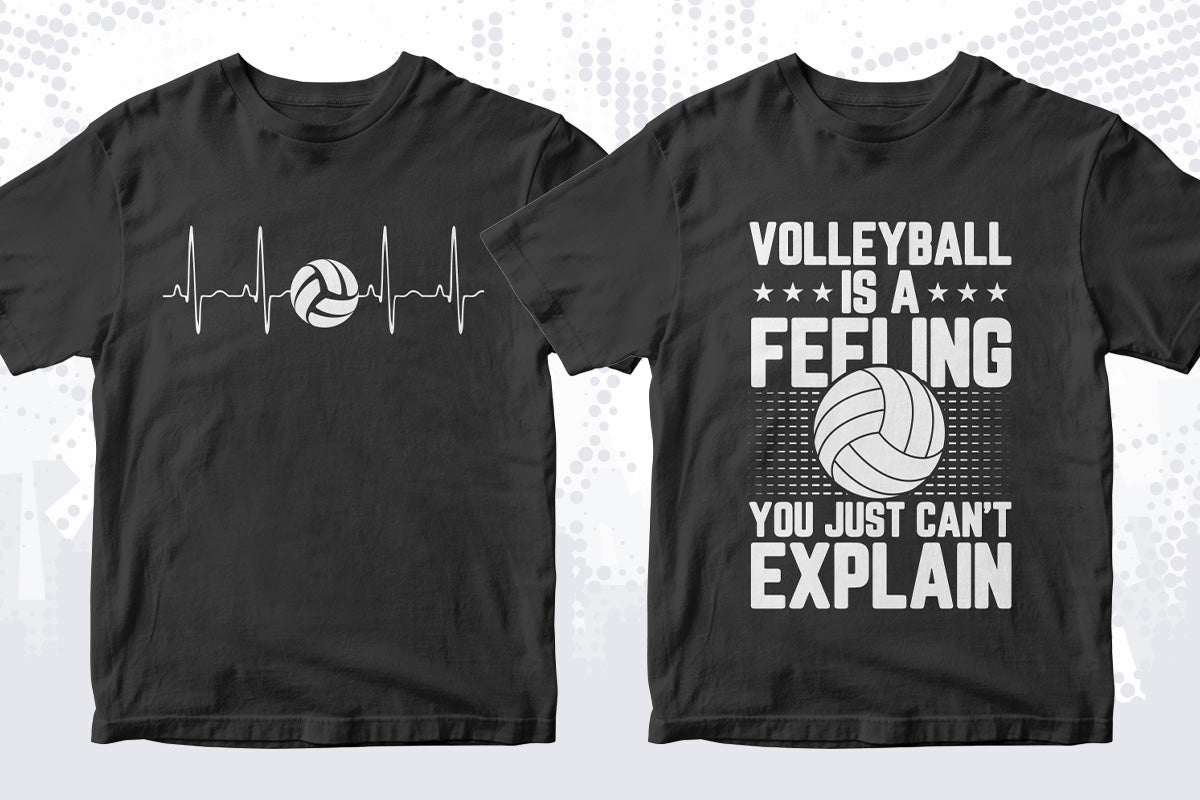 Volleyball 50 Editable T-shirt Designs Bundle Part 1