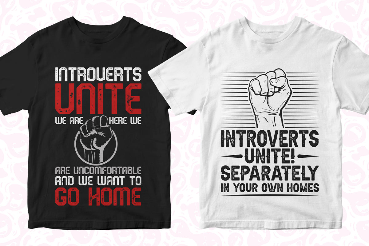 Anti-Social 50 Editable T-shirt Designs Bundle Part 1