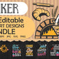 Baker 50 Editable T-shirt Designs Bundle Part 1