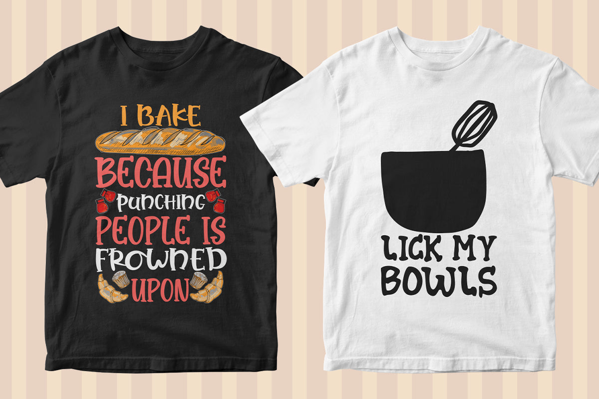 Baker 50 Editable T-shirt Designs Bundle Part 1