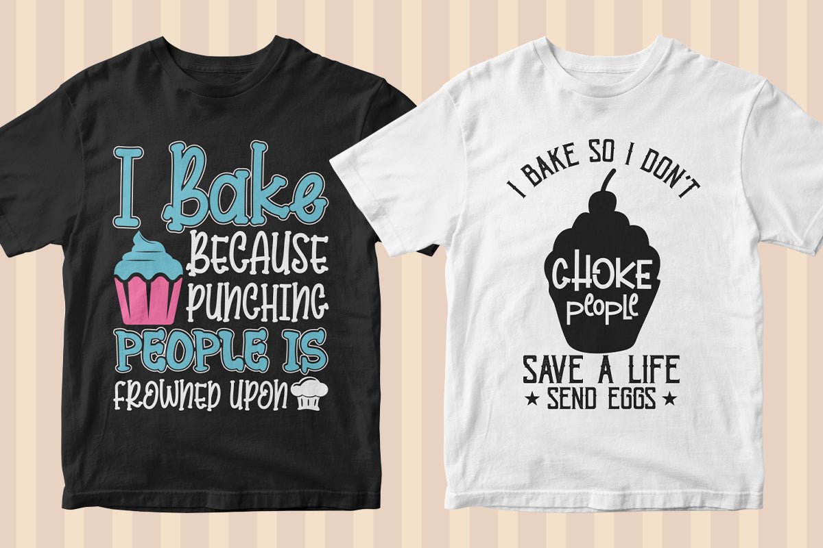 Baker 50 Editable T-shirt Designs Bundle Part 1