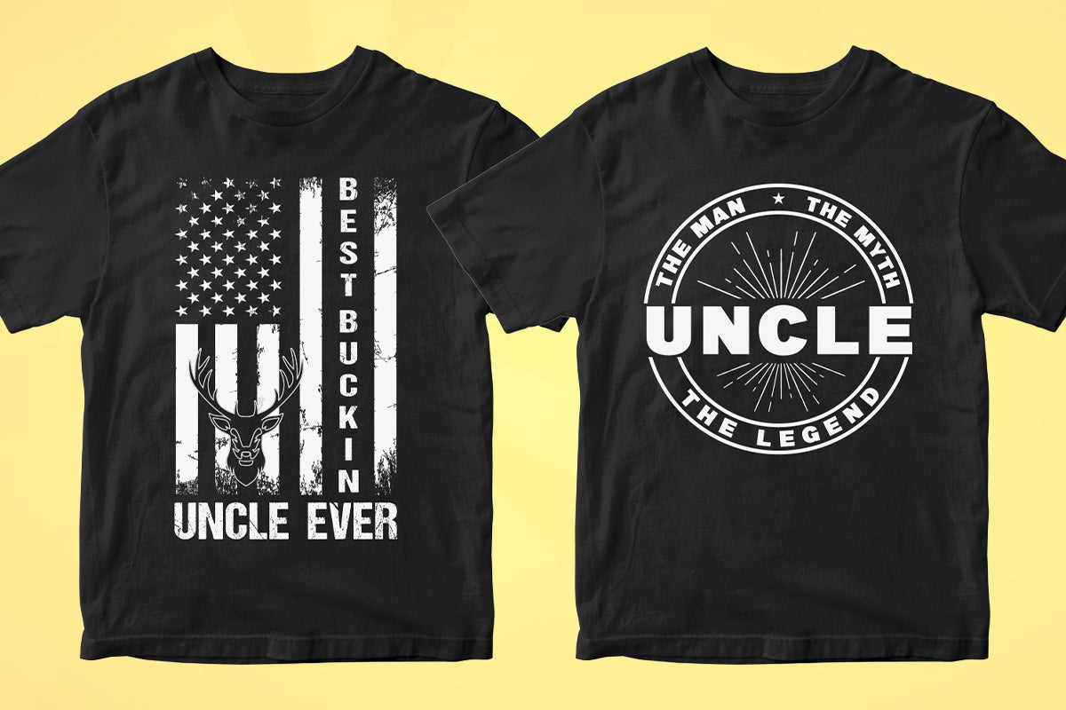 Uncle 50 Editable T-shirt Designs Bundle Part 1