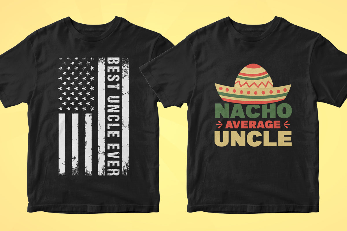 Uncle 50 Editable T-shirt Designs Bundle Part 1