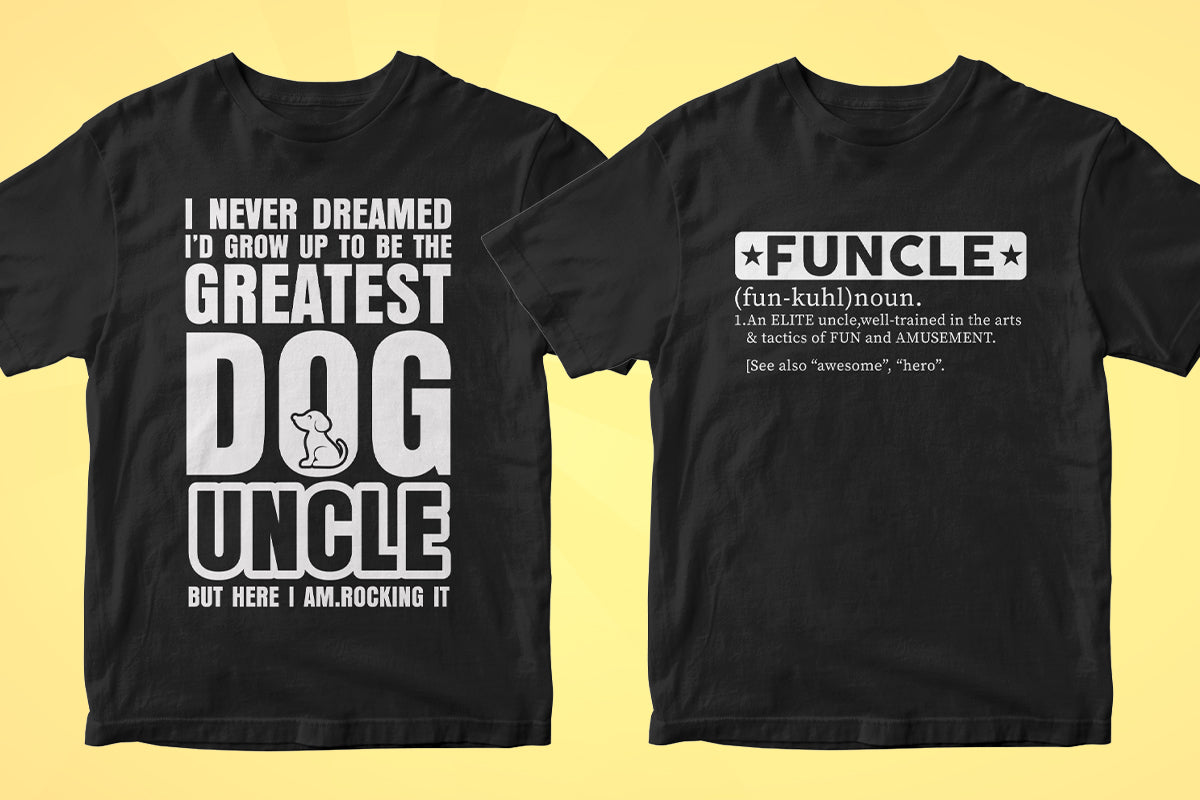 Uncle 50 Editable T-shirt Designs Bundle Part 1