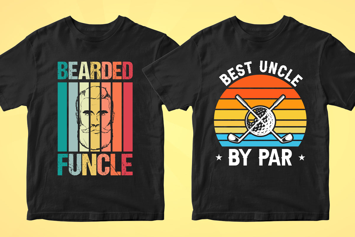 Uncle 50 Editable T-shirt Designs Bundle Part 1