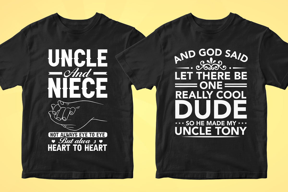 Uncle 50 Editable T-shirt Designs Bundle Part 1