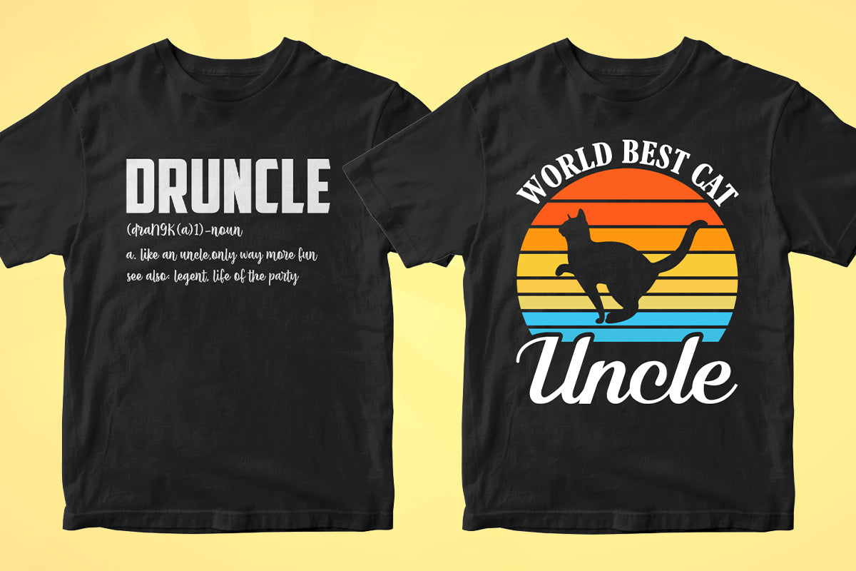 Uncle 50 Editable T-shirt Designs Bundle Part 1