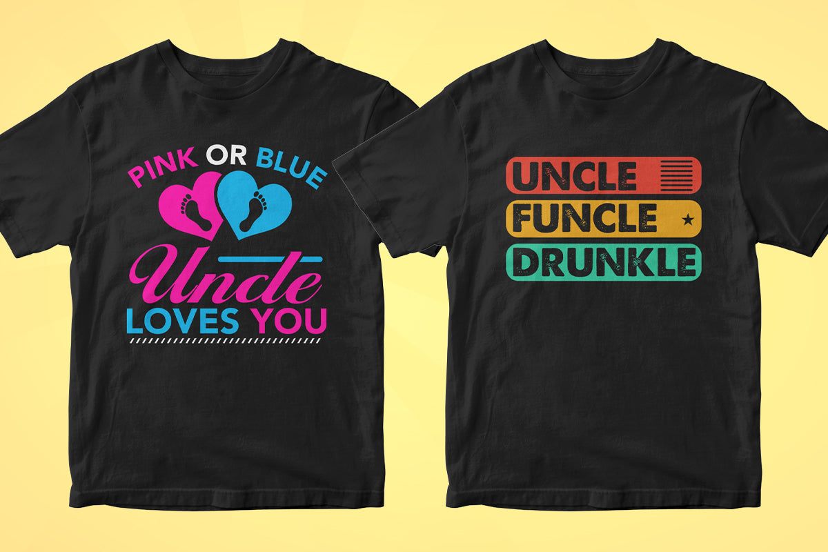 Uncle 50 Editable T-shirt Designs Bundle Part 1