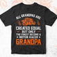 All Papas Are Created Equal But Only The Finest Become a Motor Race Grandpa Father's Day Editable Vector T-shirt Design in Ai Png Svg Files