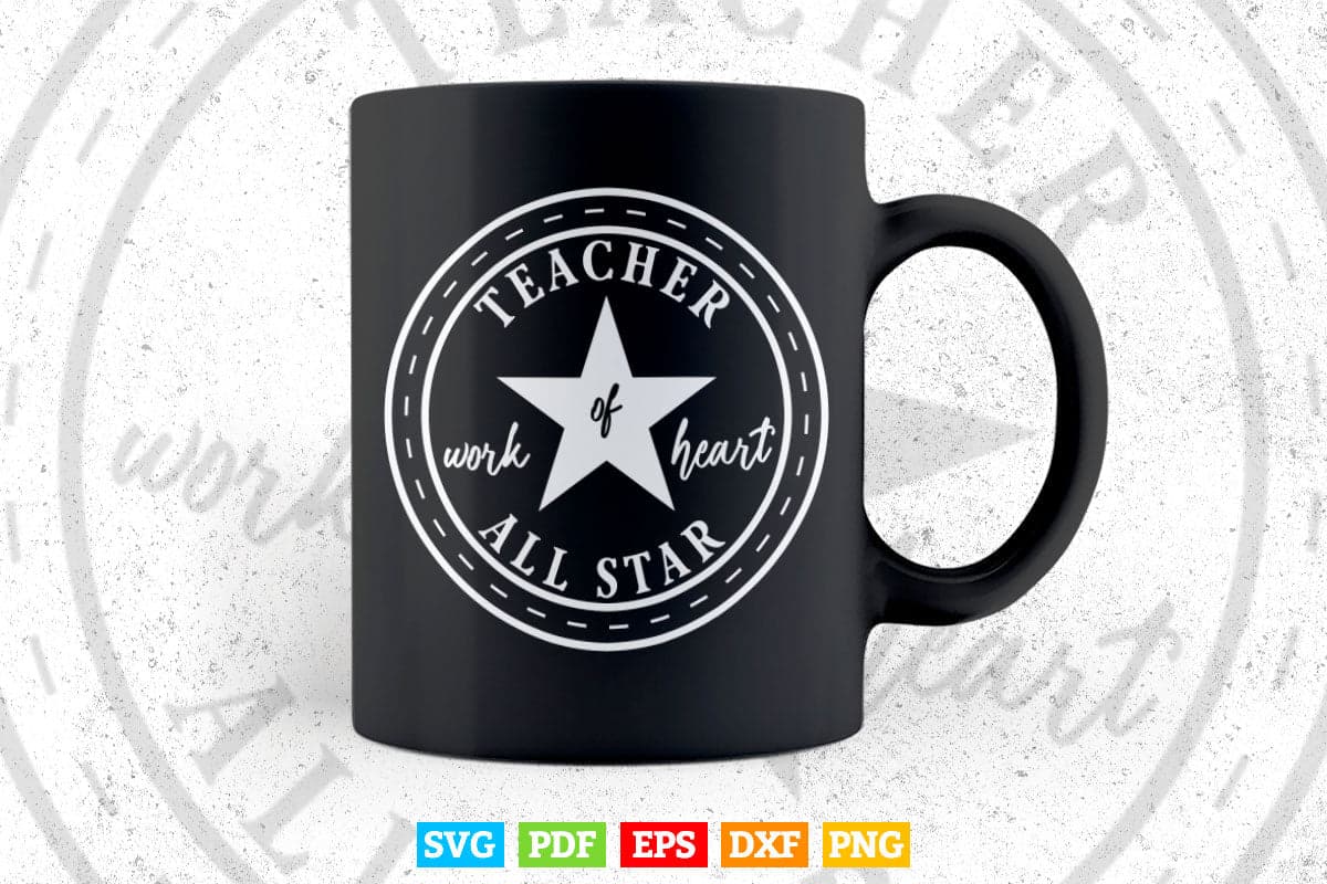 All Star Teacher Teaching Svg Digital Files.