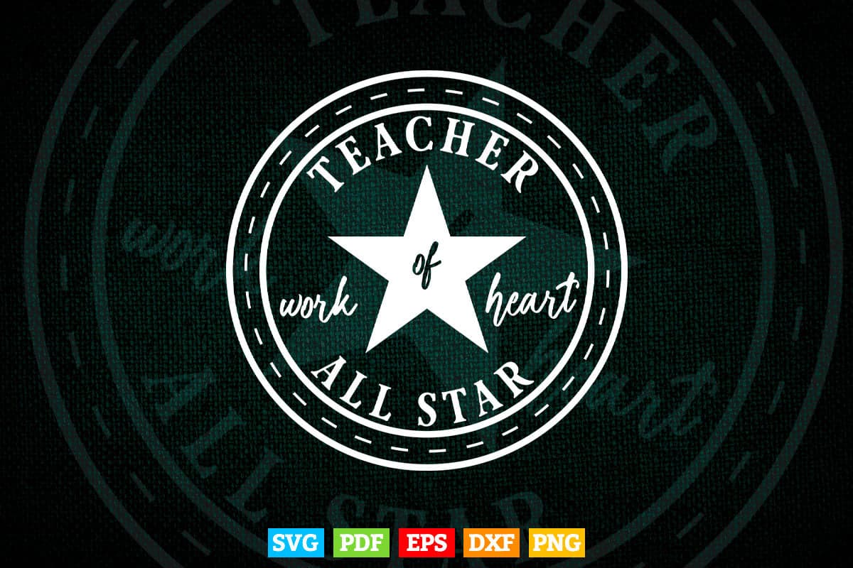 All Star Teacher Teaching Svg Digital Files.