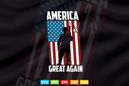 America Great Again 4th of July Svg T shirt Design.