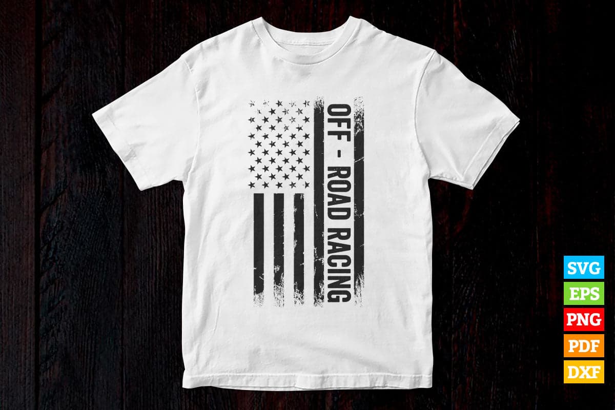 American Flag Of Rod Racer T shirt Design Png Svg Printable Files