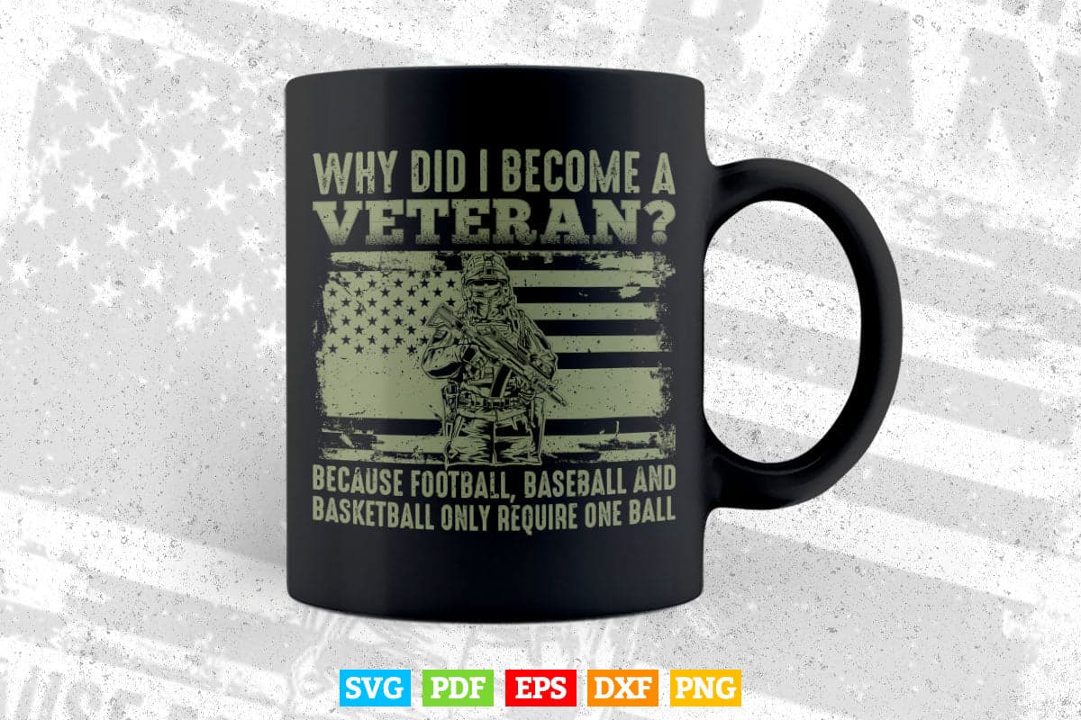 American Flag Why Did i Become a Veteran 4th of July Svg T shirt Design.