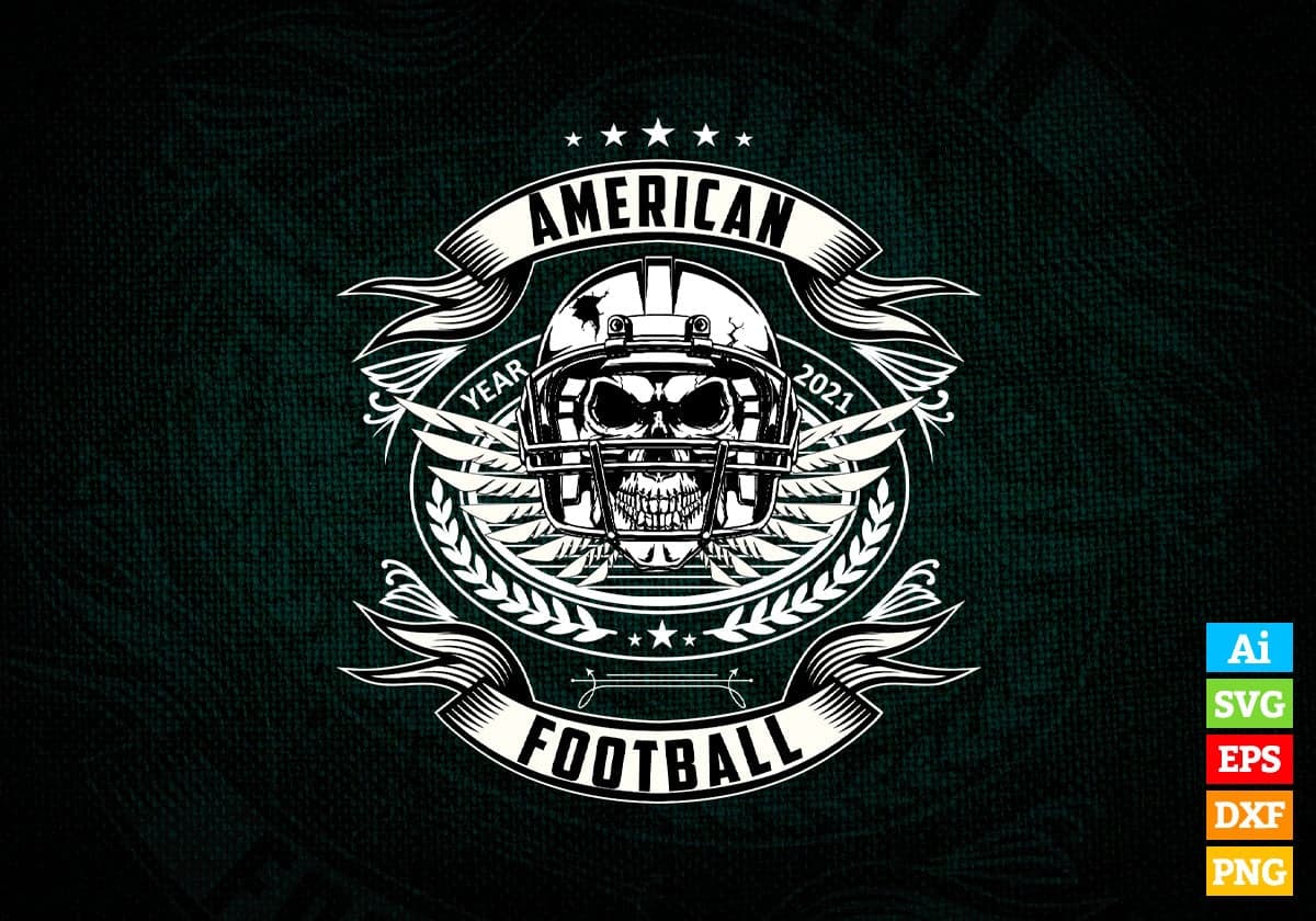 American football typography merchandise t shirt Vector Image